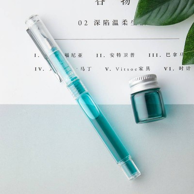 Chinese Yiwu Office Student Stationery Supplies Fancy Transparent Luxury Fountain Pen